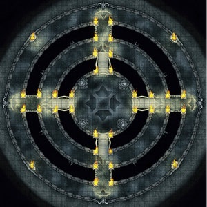Tempest Boss Battle Map, DnD Battle Map, D&D, Battlemap, Dungeons and Dragons, 5e, Roll20, Fantasy Grounds, Foundry, VTT, Digitale kaart