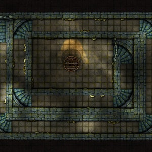 Sewer Descent Battle Map, DnD Battle Map, D&D, Battlemap, Dungeons and Dragons, 5e, Roll20, Fantasy Grounds, Foundry, VTT, Digital Map