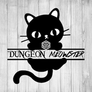Dungeon Master, DM, Meowster, logotipo D&D, Dungeons and Dragons svg, logotipo DnD, ícone Dungeons and Dragons, camisa Dungeons and Dragons, Cricut