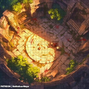 Fighting Pit Battle Map, DnD Battle Map, D&D, Battlemap, Dungeons and Dragons, 5e, Roll20, Fantasy Grounds, Foundry, VTT, Digitale kaart
