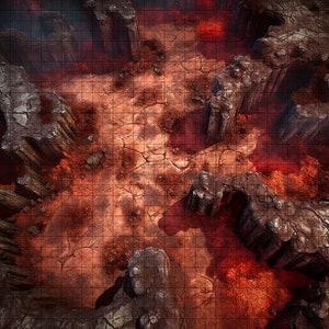 Hellscape Battle Map, DnD Battle Map, D&D, Battlemap, Dungeons and Dragons, 5e, Roll20, Fantasy Grounds, Foundry, VTT, Digitale kaart