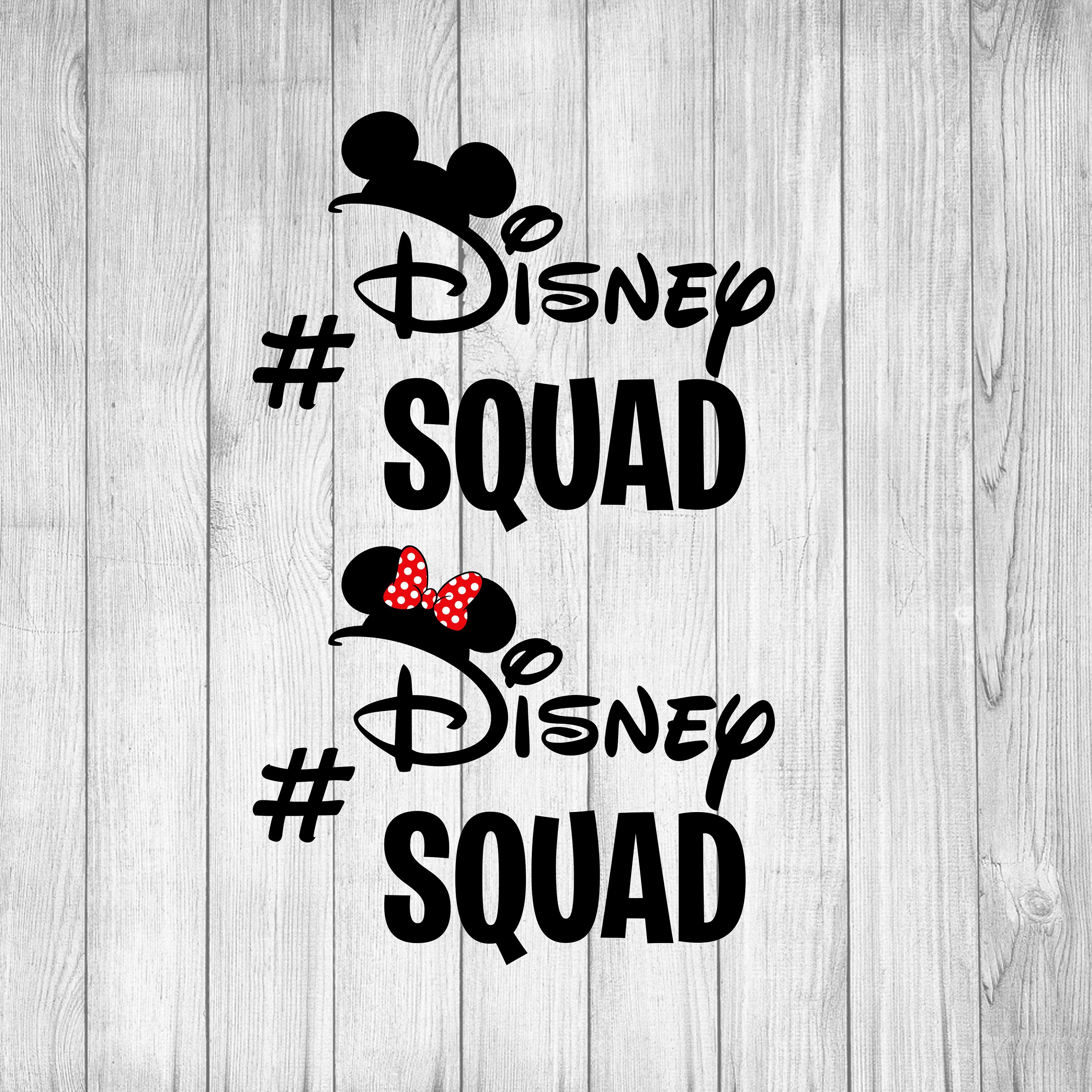 Disney Squad Svg Disney Squad Cricut Hashtag Disney Land Etsy España