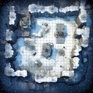 Nördliche Außenposten Battle Map, D&D, Battlemap, Dungeons and Dragons, 5e, Roll20, Fantasy Grounds, Gießerei, VTT, Digital Map