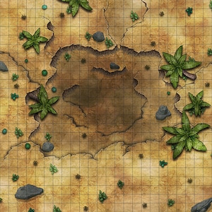 The Pit Battle Map, DnD Battle Map, D&D, Battlemap, Dungeons and Dragons, 5e, Roll20, Fantasy Grounds, Foundry, VTT, Digitale kaart