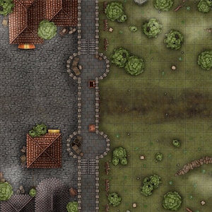 Mapa de batalha de City Gates, mapa de batalha DnD, D&D, mapa de batalha, Dungeons and Dragons, 5e, Roll20, Fantasy Grounds, Foundry, VTT, mapa digital