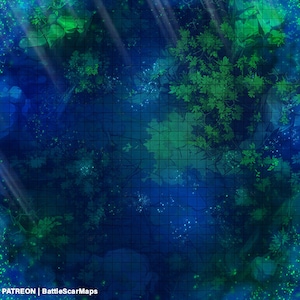 Feywild Clearing Night Map, DnD, D&D, Tabletop, Map, Dungeons and Dragons, 5e, Roll20, Fantasy Blöckchen, Schablone, VTT, Digitale Karte