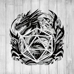 Dice Dragon 3, D20 shirt, Critical Hit svg, Critical Roll svg, Dungeons and Dragons svg, DnD Shirt, Dungeons and Dragons shirt, Cricut, svg