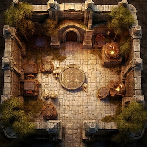 Crypt Entrance Battle Map, DnD Battle Map, D&D, Battlemap, Dungeons and Dragons, 5e, Roll20, Fantasy Grounds, Foundry, VTT, Digital Map