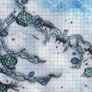 Frozen North Battle Map, D&D Battle Map, D&D, Battlemap, Dungeons and Dragons, 5e, Roll20, Fantasy Grounds, Gießerei, VTT, Digital Map