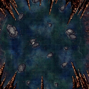 Darklake Battle Map, DnD Battle Map, D&D, Battlemap, Dungeons and Dragons, 5e, Roll20, Fantasy Grounds, Foundry, VTT, Digitale kaart