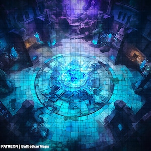 Spirit Engine Battle Map, DnD Battle Map, D&D, Battlemap, Dungeons and Dragons, 5e, Roll20, Fantasy Grounds, Foundry, VTT, Digitale kaart