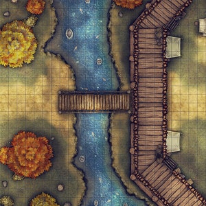 Militaire Checkpoint BattleMap, DnD Battle Map, D&D, Battlemap, Dungeons and Dragons, 5e, Roll20, Fantasy Grounds, Foundry, VTT, Digitale kaart