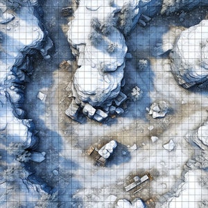 Winter Trail Battle Map, D&D Battle Map, D&D, Battlemap, Dungeons and Dragons, 5e, Roll20, Fantasy Grounds, Gießerei, VTT, Digital Map