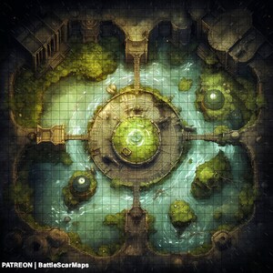 Biodome Forest Karte, DnD Karte, D&D, Fantasy Map, Dungeons and Dragons, 5e, Roll20, Fantasy Bases, Gießerei, Digitale Karte
