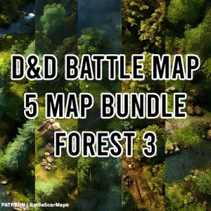Forest Bundle 3 Map, DnD Map, D&D, Fantasy Map, 5e, Roll20, Fantasy klicken Sie auf den Button, um die Karte zu sehen