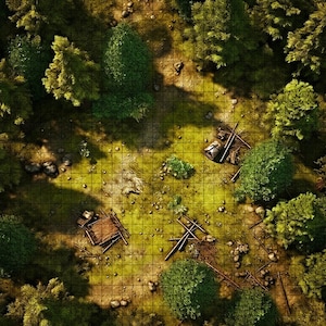 Forest Trail Battle Map, D&D Battle Map, D&D, Battlemap, Dungeons and Dragons, 5e, Roll20, Fantasy Grounds, Gießerei, VTT, Digital Map