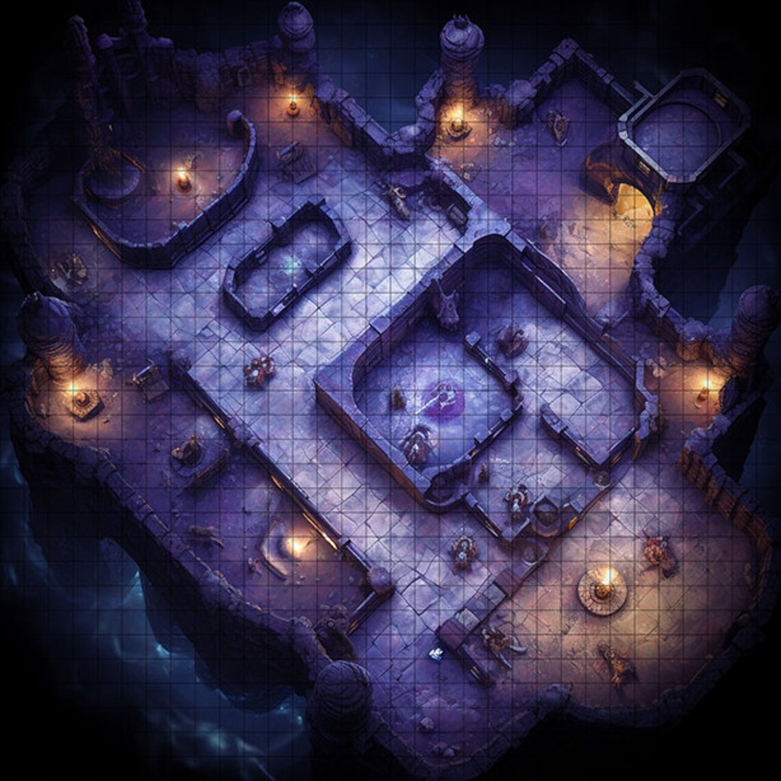 Cave Bundle Battle Map, Dnd Battle Map, D&D, Battlemap, Dungeons and ...