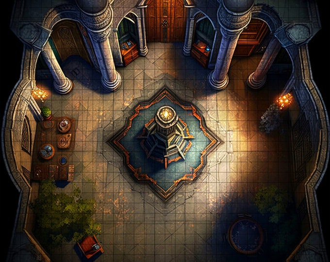 10 Cyberpunk Rooftop Battlemaps, Sci Fi, Dnd Battle Map, Cyberpunk, D&D ...