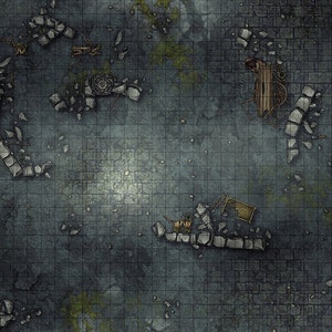 Antike Ruinen Schlacht Karte, D&D, Schlacht Karte, Dungeons and Dragons, 5e, Roll20, Fantasy Grounds, Gießerei, VTT, Digital Map