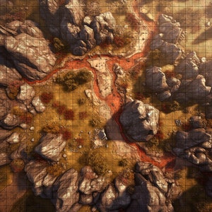 Blood River Battle Map, DnD Battle Map, D&D, Battlemap, Dungeons and Dragons, 5e, Roll20, Fantasy Grounds, Foundry, VTT, Digital Map
