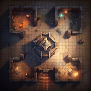 Pillars of Alchemy Battle Map, DnD Battle Map, D&D, Battlemap, Dungeons and Dragons, 5e, Roll20, Fantasy Grounds, Foundry, VTT, Digital Map