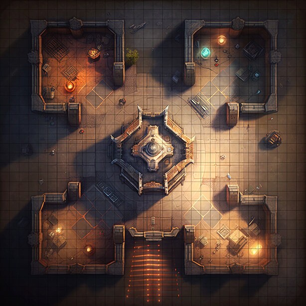 Underground Warehouse Fantasy Digital Battle Map – RPGxNihilo