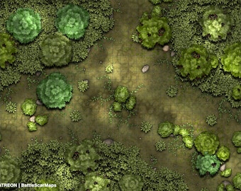 Forest Clearing Battle Map,  DnD Battle Map, D&D, Battlemap, Dungeons and Dragons, 5e, Roll20, Fantasy Grounds, Foundry, VTT, Digital Map