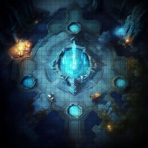 The Eye Battle Map, DnD Battle Map, D&D, Battlemap, Dungeons and Dragons, 5e, Roll20, Fantasy Grounds, Foundry, VTT, Digitale kaart