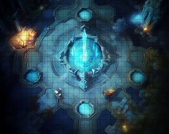 The Eye Map, DnD Karte, D&D, Fantasy Map, Dungeons and Dragons, 5e, Roll20, Fantasy Bases, Gießerei, Digitale Karte