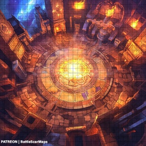 Celestial Tower Map, DnD Map, Map, D&D, Tabletop, 5e, Roll20, Fantasy Bases, Gießerei, Digitale Karte