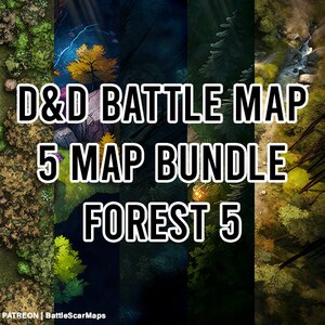 Forest Bundle 5 Battle Map, D&D Battle Map, D&D, Battlemap, Dungeons and Dragons, 5e, Roll20, Fantasy Grounds, Gießerei, VTT, Digital Map