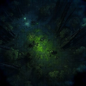 Baba Yaga Battle Map, DnD Battle Map, D&D, Battlemap, Dungeons and Dragons, 5e, Roll20, Fantasy Grounds, Foundry, VTT, Digitale kaart