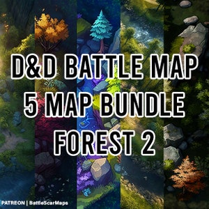 Forest Bundle 2 Map, DnD Map, D&D, Fantasy Map, 5e, Roll20, Fantasy klicken Sie auf den Button, um den Anhänger zu tragen