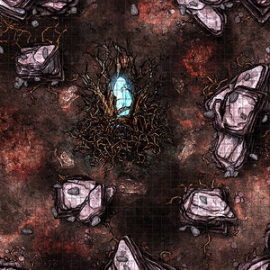 Twisted Fane Battle Map, DnD Battle Map, D&D, Battlemap, Dungeons and Dragons, 5e, Roll20, Fantasy Grounds, Foundry, VTT, Digitale kaart