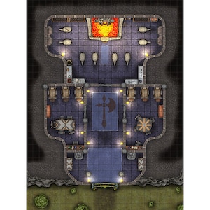 Mountain Forge Battle Map, DnD Battle Map, D&D, Battlemap, Dungeons and Dragons, 5e, Roll20, Fantasy Grounds, Foundry, VTT, Digitale kaart