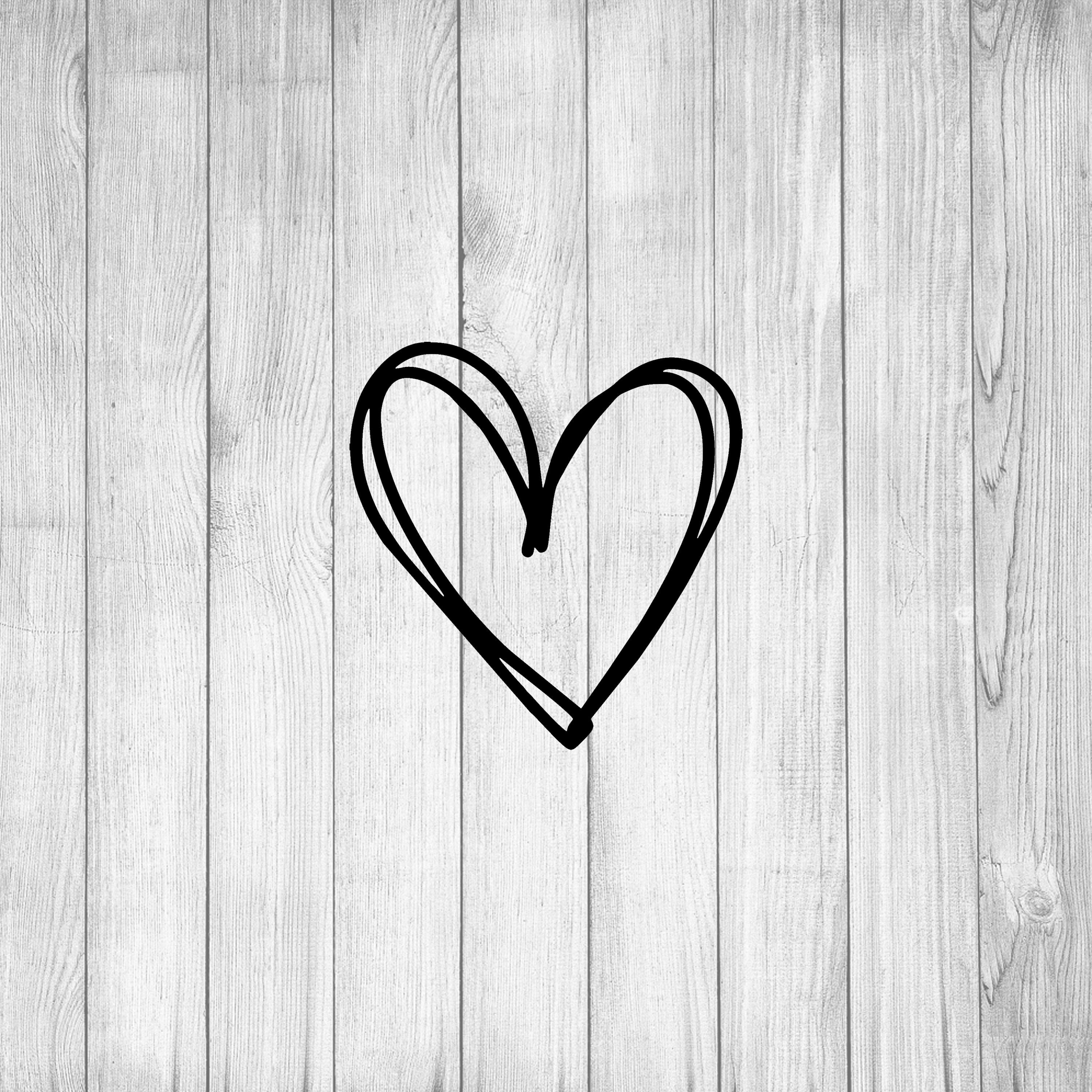 Doodle Herz 2 Svg Gezeichnetherz Svg Valentinstag Svg Etsy