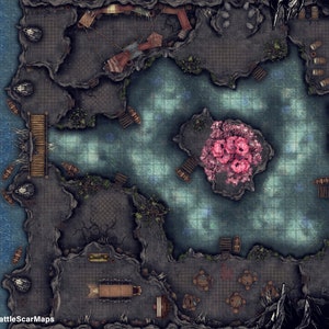 Pirates Guild Hall Battle Map, DnD Battle Map, D&D, Battlemap, Dungeons and Dragons, 5e, Roll20, Fantasy Grounds, Foundry, VTT, Digitale kaart