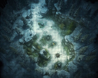 Dead End Battle Map,  DnD Battle Map, D&D, Battlemap, Dungeons and Dragons, 5e, Roll20, Fantasy Grounds, Foundry, VTT, Digital Map