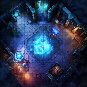 Sanctum Battle Map, DnD Battle Map, D&D, Battlemap, Dungeons and Dragons, 5e, Roll20, Fantasy Grounds, Foundry, VTT, Digital Map