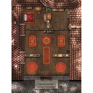 The Shop Battle Map,  DnD Battle Map, D&D, Battlemap, Dungeons and Dragons, 5e, Roll20, Fantasy Grounds, Foundry, VTT, Digital Map
