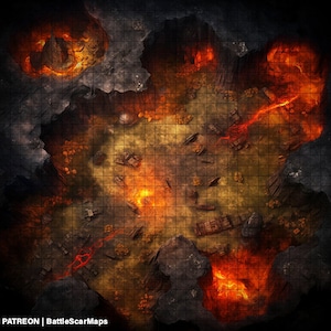 Mappa della battaglia della disperazione, Mappa della battaglia DnD, D&D, Mappa della battaglia, Dungeons and Dragons, 5e, Roll20, Fantasy Grounds, Fonderia, VTT, Mappa digitale