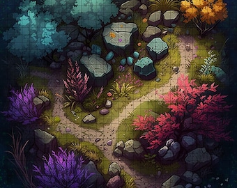 Feywild Path Battle Map,  DnD Battle Map, D&D, Battlemap, Dungeons and Dragons, 5e, Roll20, Fantasy Grounds, Foundry, VTT, Digital Map