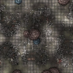 Ruïnes Battle Map, DnD Battle Map, D&D, Battlemap, Dungeons and Dragons, 5e, Roll20, Fantasy Grounds, Foundry, VTT, Digitale kaart