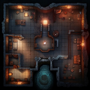 Cellar Battle Map, DnD Battle Map, D&D, Battlemap, Dungeons and Dragons, 5e, Roll20, Fantasy Grounds, Foundry, VTT, Digitale kaart