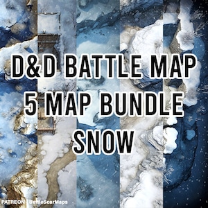 Winter Snow Bundle Battle Map, D&D Battle Map, D&D, Battlemap, Dungeons and Dragons, 5e, Roll20, Fantasy Grounds, Gießerei, VTT, Digital Map