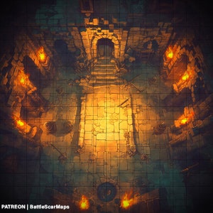 Onder de Villa Battle Map, DnD Battle Map, D&D, Battlemap, Dungeons and Dragons, 5e, Roll20, Fantasy Grounds, Foundry, VTT, Digitale kaart