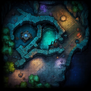 Underdark Tunnel Battle Map, DnD Battle Map, D&D, Battlemap, Dungeons and Dragons, 5e, Roll20, Fantasy Grounds, Foundry, VTT, Digital Map