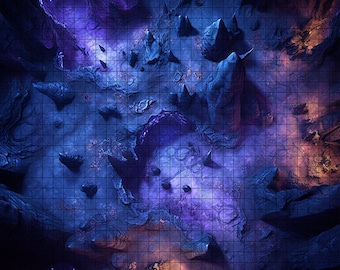 Underdark Cave Battle Map,  DnD Battle Map, D&D, Battlemap, Dungeons and Dragons, 5e, Roll20, Fantasy Grounds, Foundry, VTT, Digital Map