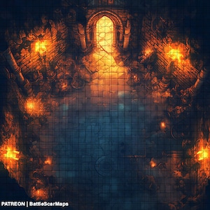 Awoken Tomb Battle Map, DnD Battle Map, D&D, Battlemap, Dungeons and Dragons, 5e, Roll20, Fantasy Grounds, Foundry, VTT, Digitale kaart