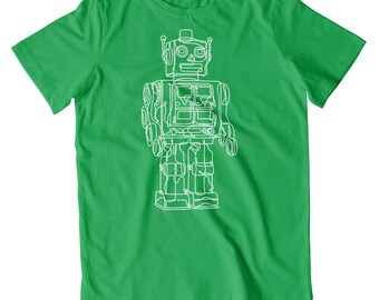 【2plan】Light Robot Printing Short Sleeve T-shirt Light Robot Printing Short Sleeve T-shirt - 2PLAN | 60